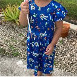 7/8 Blue Toy Story girls dress Buzz Lightyear